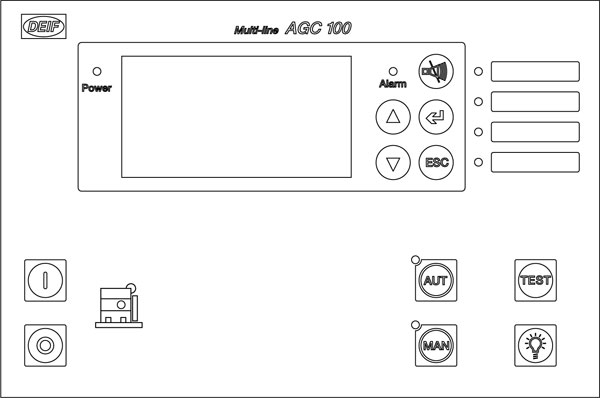 Лицевая панель контроллера AGC 110
