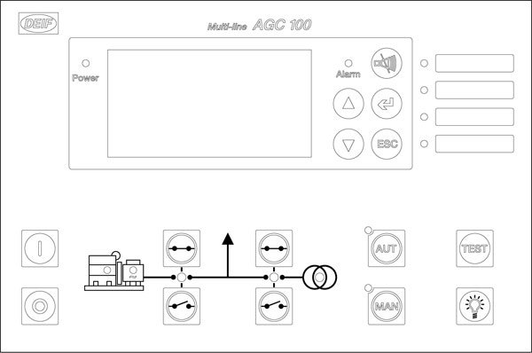 Лицевая панель контроллера AGC 113
